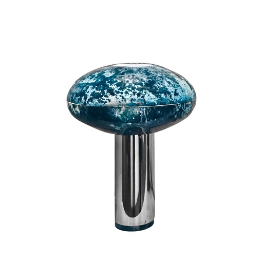 [TL-7-PBSP] Bubble Lamp
(Blue Parchment & Stainless) (Grey,CC-80x85x77H ET-61x61x53H CM, Powder Coated Aluminum Frame)