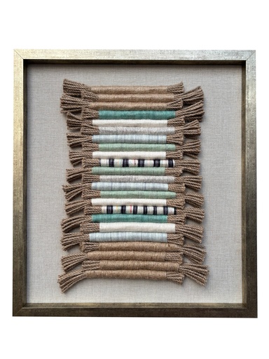 [208002434] Woven Wall Art (Multicolour,80x68 H CM, Fabric Jute And Wool)