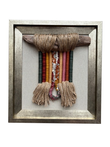 [208002441] Woven Wall Art (Cream,60x35x60 52x35x55 44x35x50, Onyx/Shagreen)