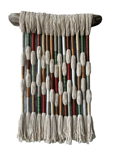 [208002447] Woven Wall Art (Multicolour,57x86 H CM, Fabric Jute And Wool)