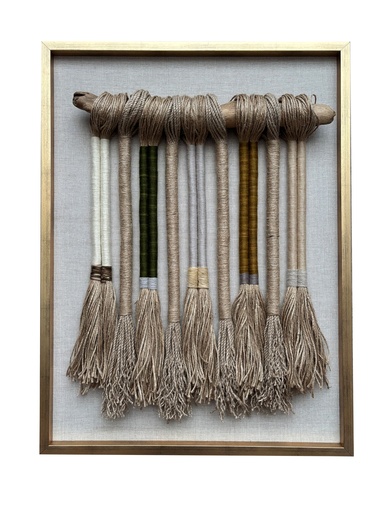 [208002456] Woven Wall Art (Multicolour,40x40 H CM, Fabric Jute And Wool)