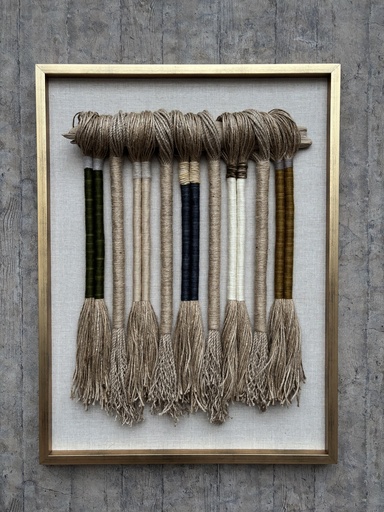 [208002457] Woven Wall Art (Multicolour,45x50 H CM, Fabric Jute And Wool)