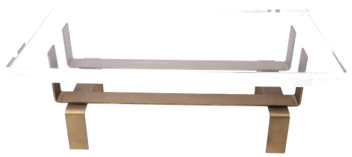 [ELT-202001590] Coffee Table
Finish : Top Acrylic ,Base Steel  (Acrylic Top With Brass Base,120x60x45H CM, Top Acrylic ,Base Steel)