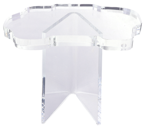 [ELT-202002864] Side Table Acrylic Finish (Bronze/Gold/Acrylic,55x55x60H CM, Top Acrylic ,Base Metal)