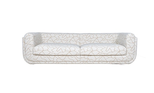 [203002338] Aurelia Sofa (White,255x100x75H cm, Upholstered)