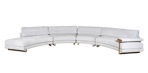 [203002341] Halo Curve Sofa (White,255x100x75H cm, Upholstered)