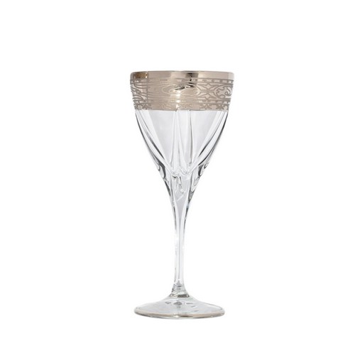 [101002054] Wine Glass Platinum (Clear,7x23.5H CM, Glass)