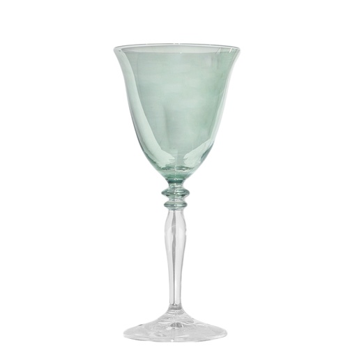 [101002090] S/6 Water Glass Green (Multicoloured,Glass)