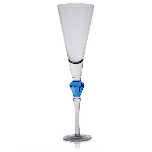[101002109] Sapphire Blue Flute (Bluet/Gold,33xH1.5 CM, Glass)