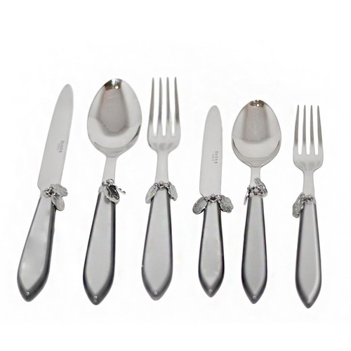 [101003025] Set Of 6  Hippy Grey Cutleries