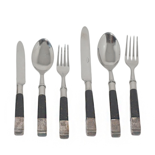 [101003028] Set Of 6 Pergola Placesetting Cutleries (Gold,W27xD13xH2, Brass)