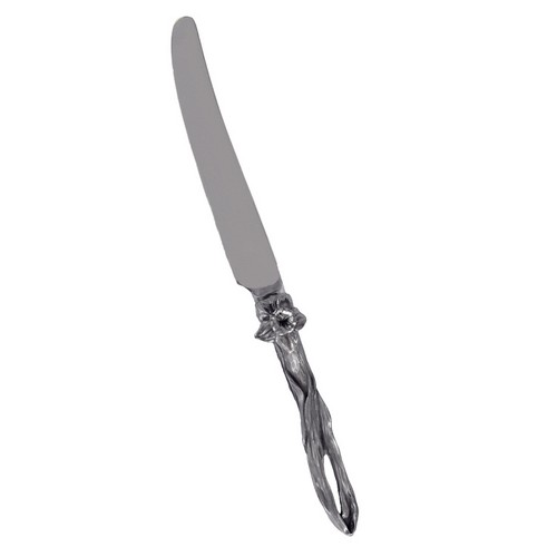 [101003141] Daffodil Dinner Knife Satin (Silver,21.5x2.5, Stainless Steel)