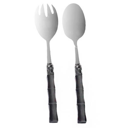 [101003240] S/2  Salad Set (Black,5x25 H CM, Stainless Steel)