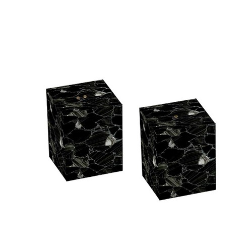 [101004109] Obsidian (Golden Rim,7x7x23H cm, Glass)