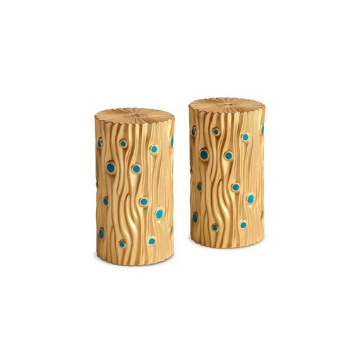 [101004116] Set Of 2 Bois D'Or Spice Jewels (Gold,DIA9x11H, 24K Gold)