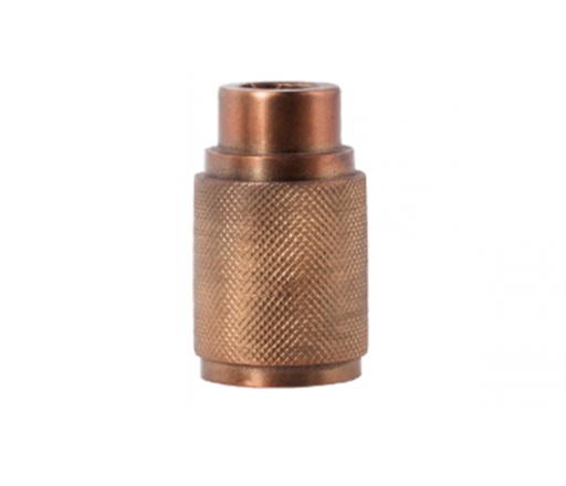 [106001576] Raw Dinner Candle Holder Antique Brass S