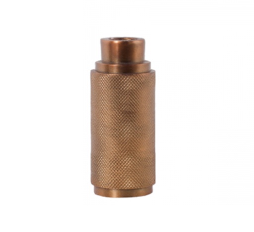 [106001577] Raw Dinner Candle Holder Antique Brass M