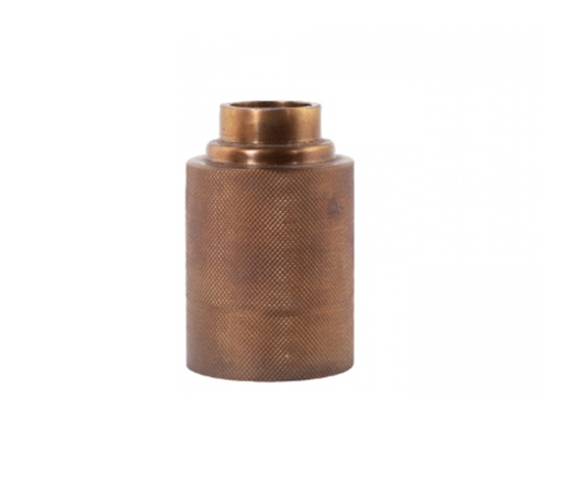 [106001580] Raw Dinner Candle Holder Antique Brass L