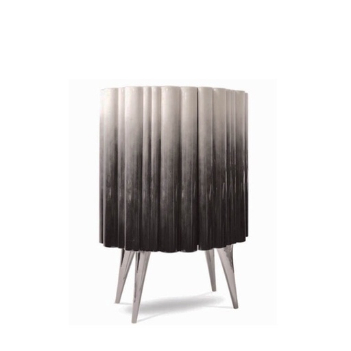 [201003092] Gardian Goatskin Cabinet (Brown/Cream,81x120x181, Goatskin)