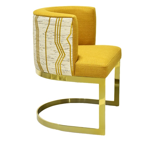 [206001048] Dining Chair W/F Nobilis  & Boho (White,255x100x75H cm, Upholstered)