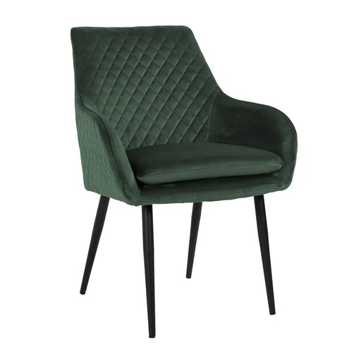 [206001079] Chair Chrissy Green Velvet (Gold/Black,97x45xH182, Oak/Metal)