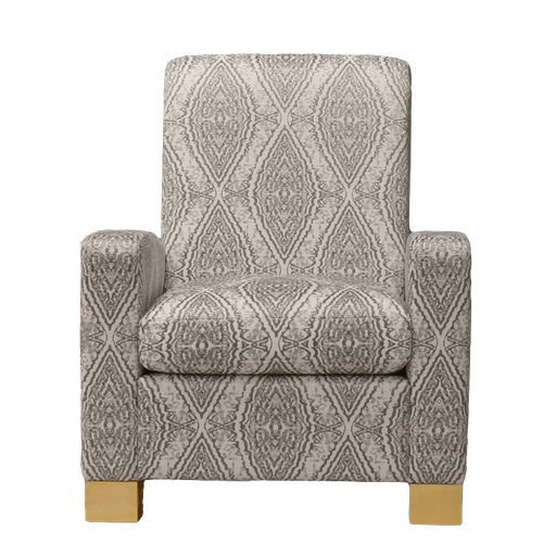 [206003114] Armchair With Beacon Hill Fabric With Gold Leaf Feet (Brass,55x60 CM, Upholstered)