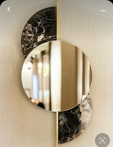 [208001174] Mirror (Bronze/Gold/Acrylic,64x64x61H CM & 49x49x51H CM, Top Acrylic ,Base Metal)