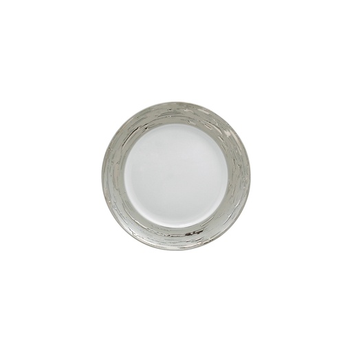 [1010010035] Bread/Butt/Sauce Boat Plate Olympus Argentatus (White/Gold,DIA 28 CM, Gold Rim)