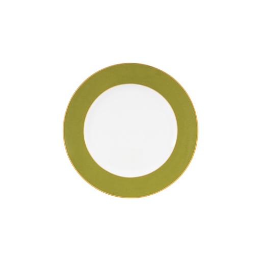 [1010010040] Dessert Plate Olympus Olivia (White/Gold,DIA 28 CM, Gold Rim)