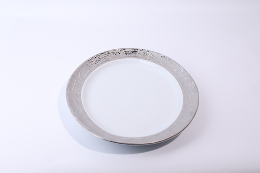 [1010010044] Oval Platter Olympus Argentatus (White,29x29x23HCM, Unglazed)