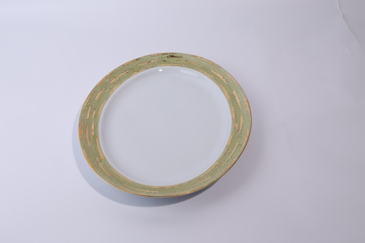 [1010010052] Oval Platter Olympus Olivia Lotus (Gold,DIA15CM, Porcelain)