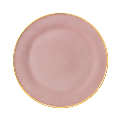 [1010010055] Flat/Service Plate Ballet Passion Gold (Platinum,DIA17xH2CM, Handpaint)