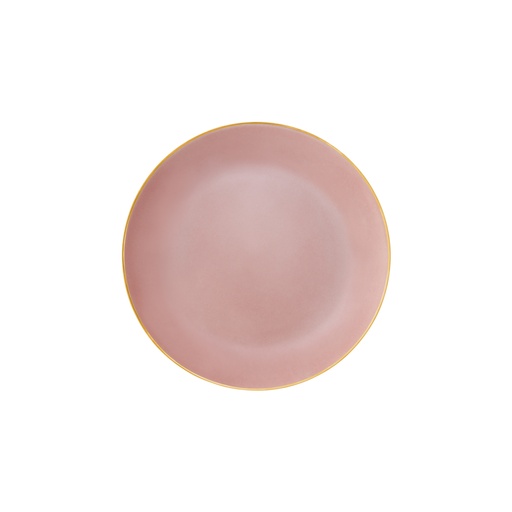 [1010010057] Dessert Plate Coupe Passion Gold (White,29x29x23HCM, Unglazed)