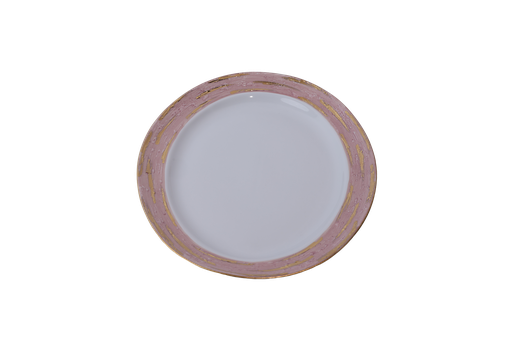 [1010010062] Oval Platter Olympus Violet Lotus (Gold,DIA16CM, Porcelain)