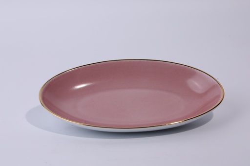 [1010010063] Oval Pickle Dish Olympus Passion Gold (White,29x29x23HCM, Unglazed)