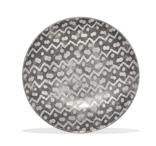 [1010011189] Fortuny Moresco Platinum Dessert Plate (White,30x35x30H CM, Porcelain)