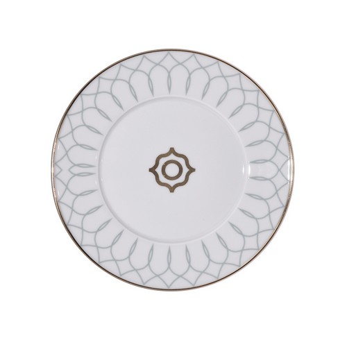 [1010011200]  Bread Plate Carlo · Este (Gold Trim,DIA 23 CM, Porcelain)