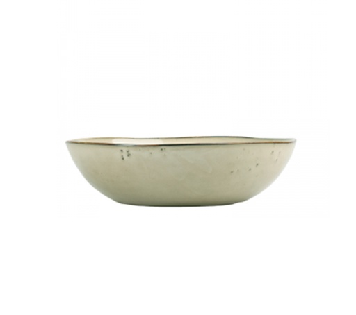 [10200110109] Enzo Soup Bowl Sand (Grey/Gold,W29.21xD29.21xH17.145, Gold Leaf)